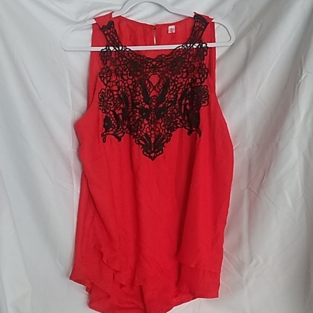 Rosegal Red And Black Shirt